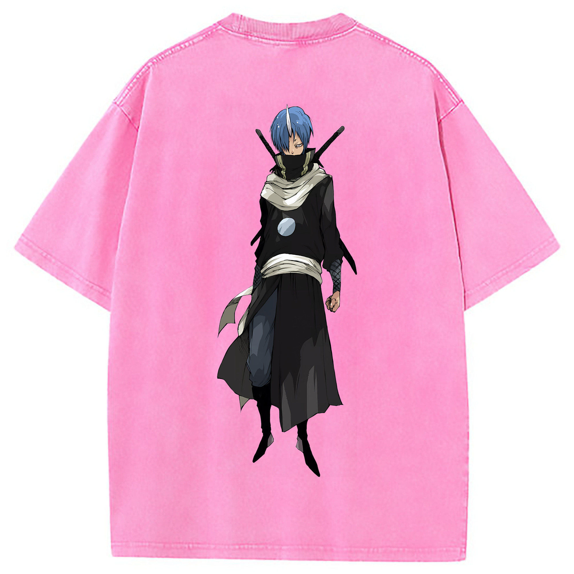 （画像用） 転スラ Regarding Reincarnated to Slime 綿100% ヴィンテージ風 半袖Tシャツ（背面プリント）